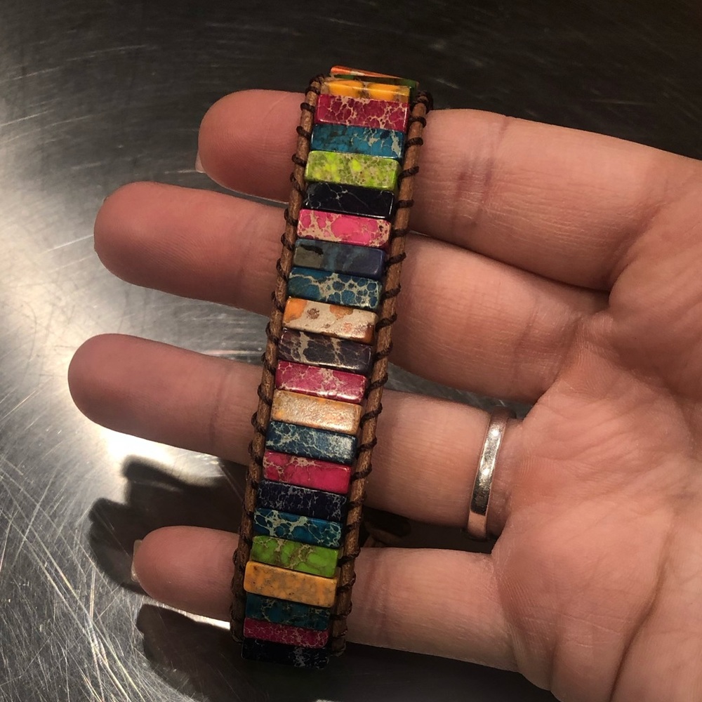 Rainbow colored bracelet